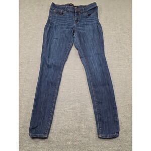 EXPRESS Jeans Womens Mid‎ Rise Legging Blue Denim Stretch Pants Size 8s